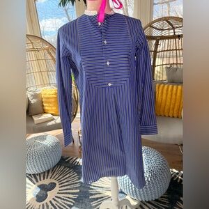 Ralph Lauren Blue and White Striped Dress NWT size 8